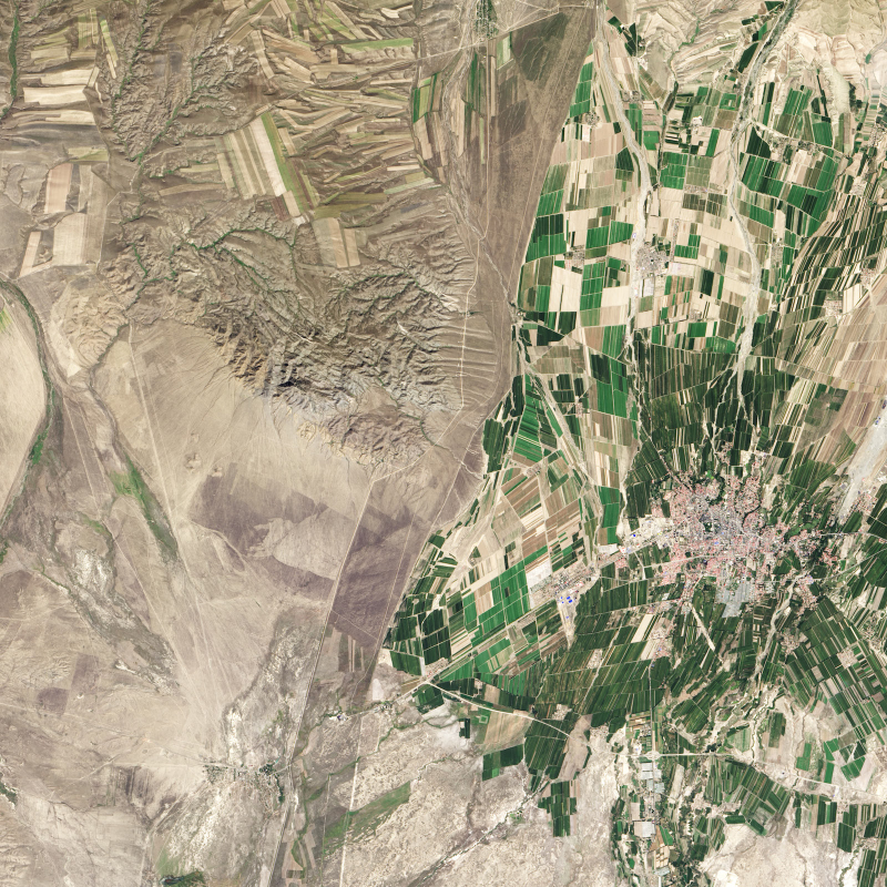 Illustration for article titled Satellite Images of Agricultural Fields Make the Earth Look 8-Bit